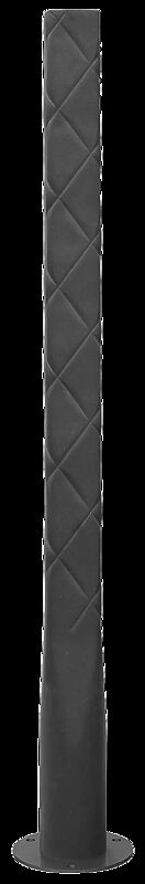 Poller STRIUM QUADRO zum Aufdübeln, in RAL 7011 eisengrau