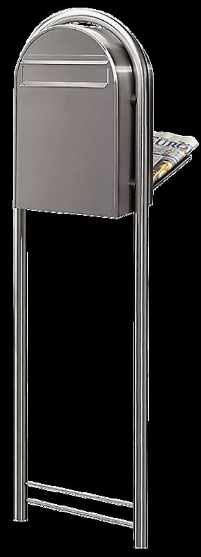 Briefkasten BOBI CLASSIC B mit Bogenständer, Edelstahl