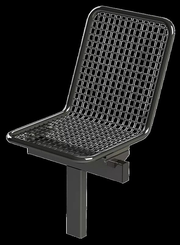 Drahtgittersitz TARVIS, 1-Sitzer, in RAL 7012 basaltgrau
