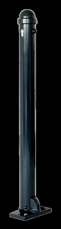 Poller BILBAO MICRO zum Aufdübeln, kippbar, in RAL 7016 anthrazitgrau