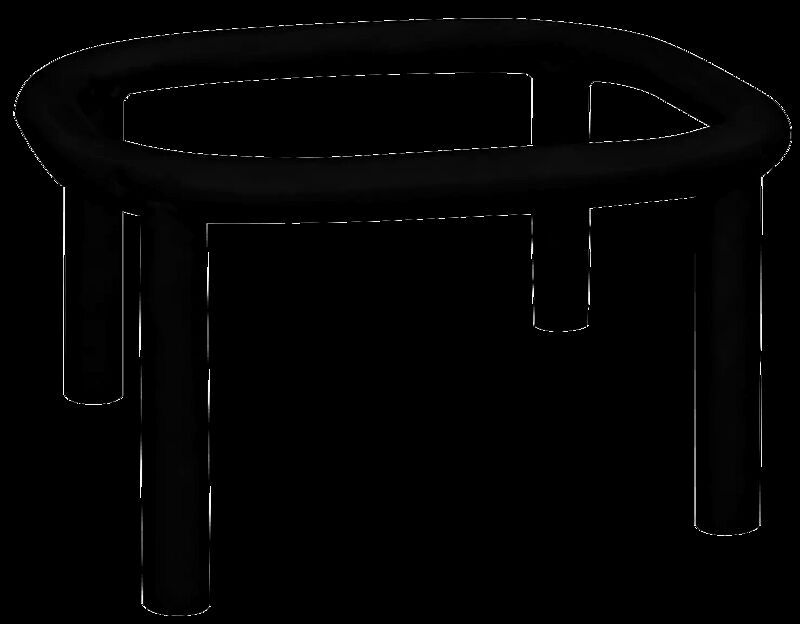Schutzbügel STICK, 700 x 700 mm, in RAL 9005 tiefschwarz