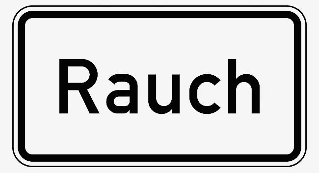 Verkehrszeichen: Rauch
