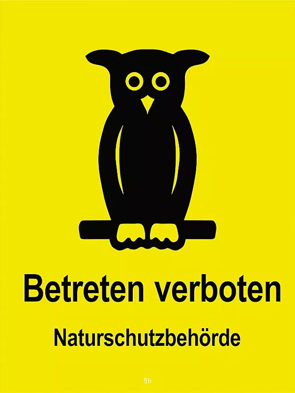 Hinweisschild: Naturschutzgebiet Betreten verboten