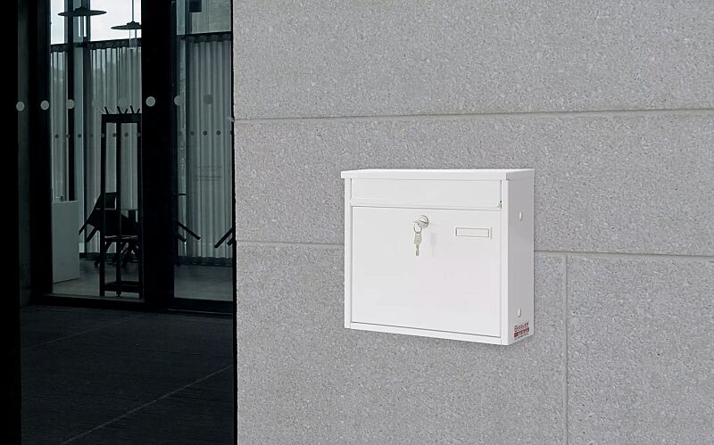 Briefkasten DIJON in RAL 9016 verkehrsweiß