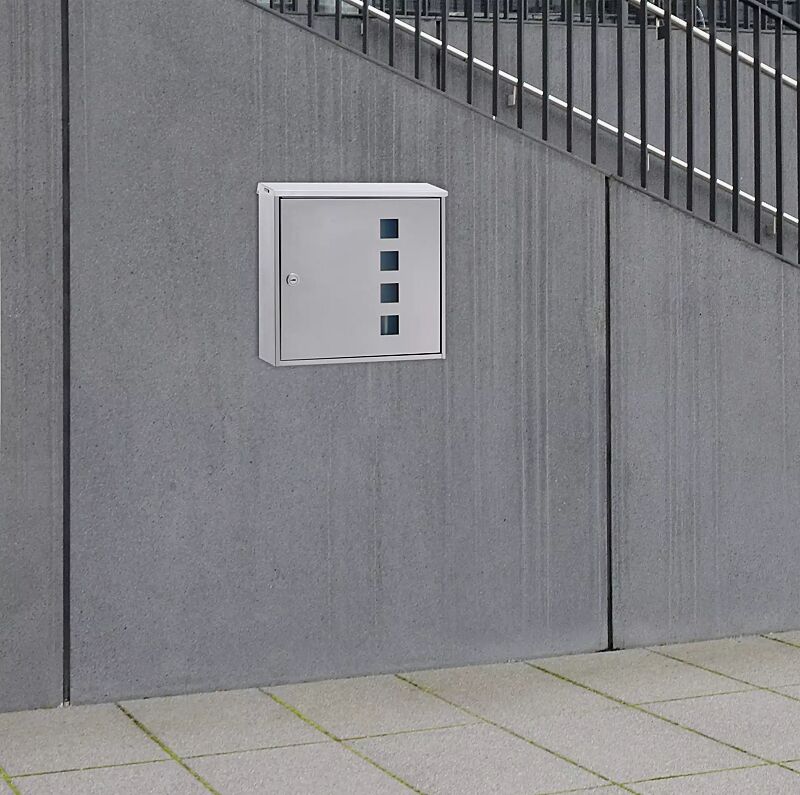 Briefkasten LIMAS ohne Zeitungsfach, mit Quadratausschnitten