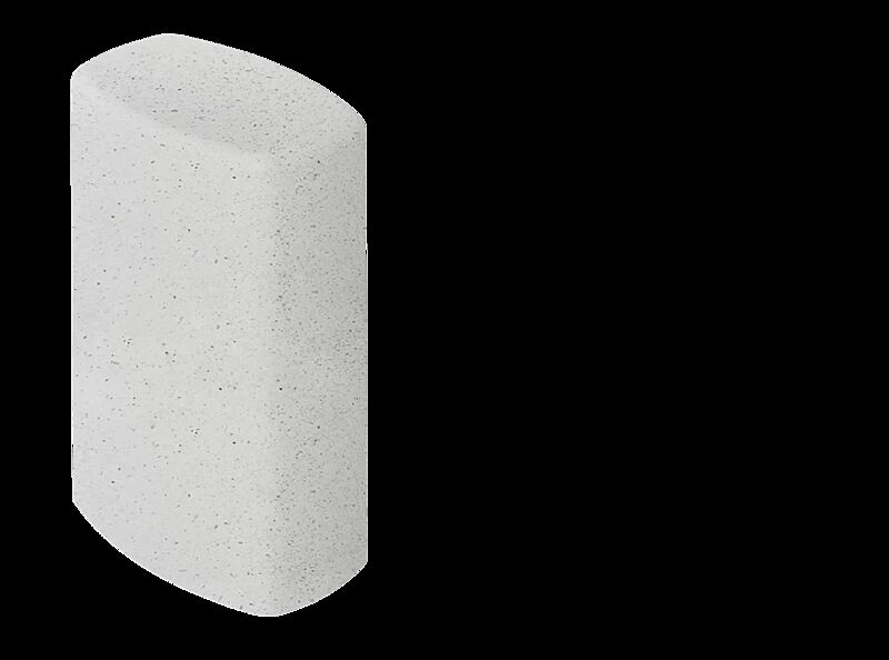 Poller DENZ aus Beton, in Granitoptik weiß