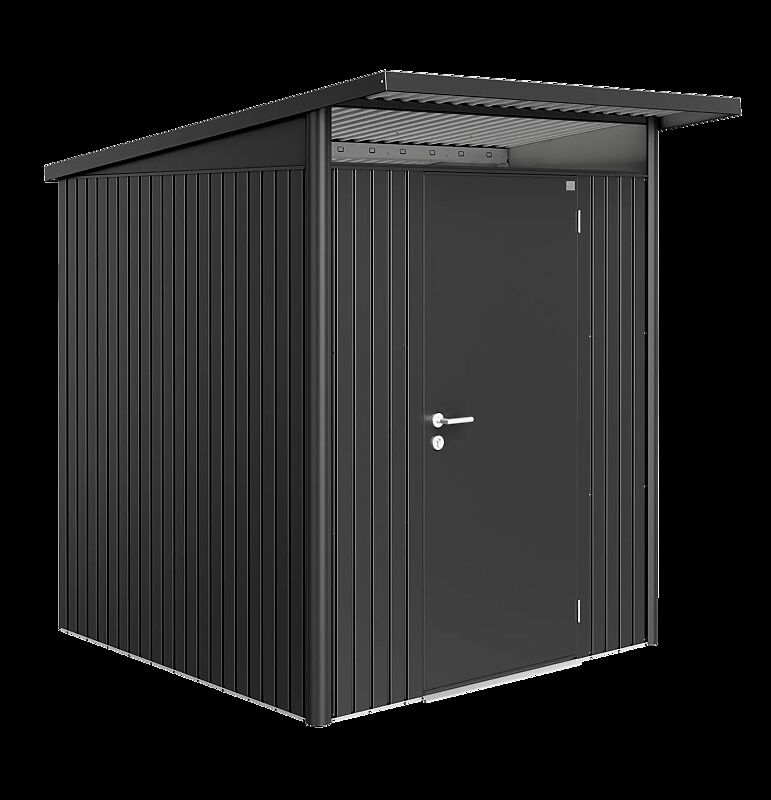 Gerätehaus AVANTGARDE®, Größe 1, in dunkelgrau-metallic, mit Einflügeltür
