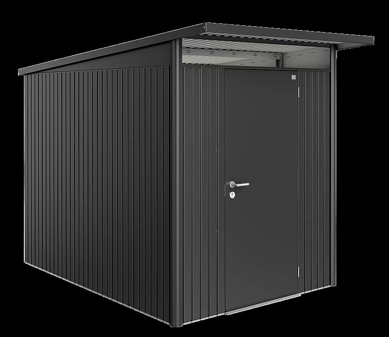 Gerätehaus AVANTGARDE®, Größe 3, dunkelgrau-metallic, mit Einflügeltür