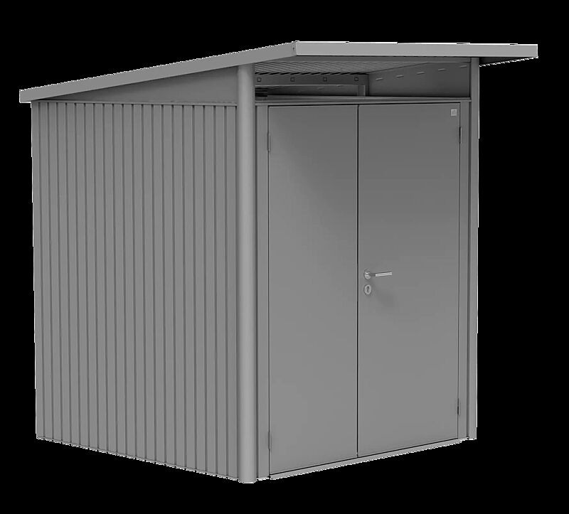 Gerätehaus AVANTGARDE®, Größe 1, in quarzgrau-metallic, mit Doppelflügeltür
