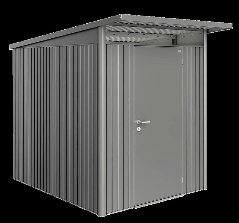 Gerätehaus AVANTGARDE®, Größe 2, in quarzgrau-metallic, mit Einflügeltür