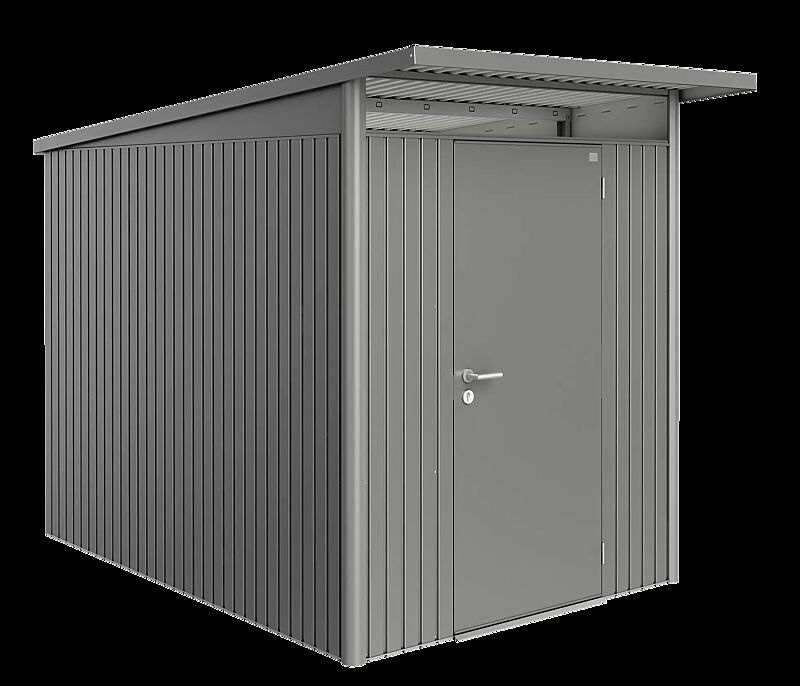 Gerätehaus AVANTGARDE®, Größe 3, in quarzgrau-metallic, mit Einflügeltür