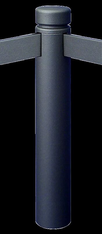 Rabattengeländer mit Poller BOULEVARD 60 für Verbindungsflachstahl