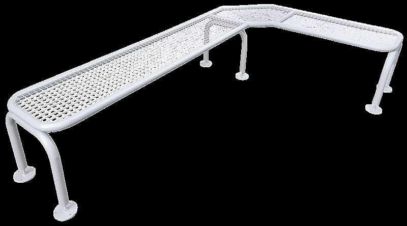 Eckbank RIMINI (Typ ML) ohne Rückenlehne, zum Aufdübeln, in RAL 9002 grauweiß