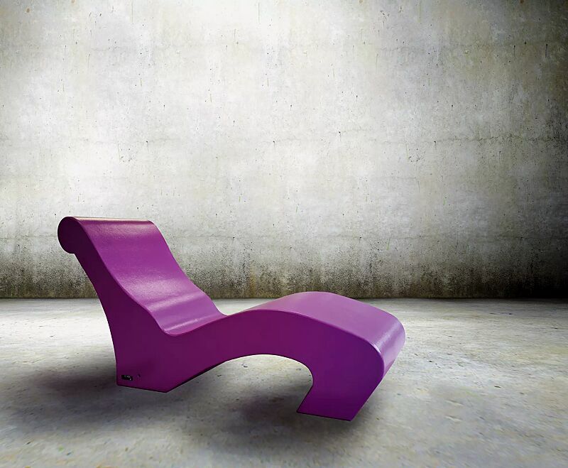 Liegebank LOUNGER GRACE in RAL 4006 verkehrspurpur