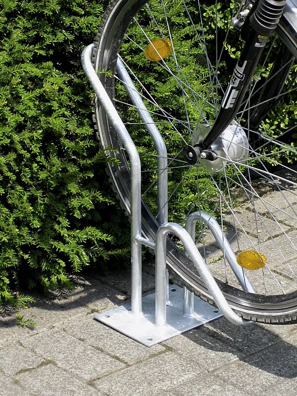 Fahrradständer HERVEY einseitig, tief, zum Aufdübeln, 1 Stellplatz