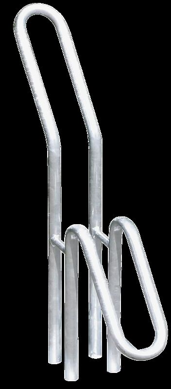 Fahrradständer HERVEY einseitig, hoch, zum Einbetonieren, 1 Stellplatz