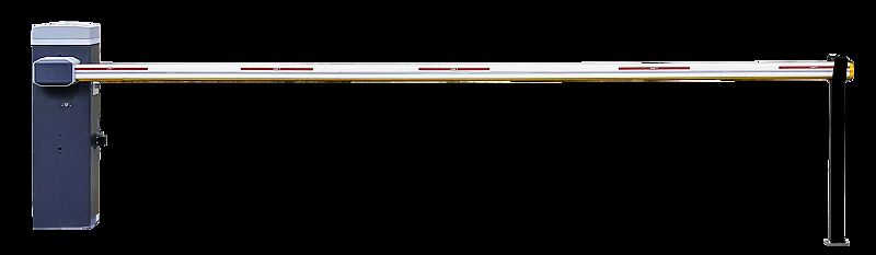 Schrankenanlage BUSSET, Absperrbreite 4,00 m und Auflagestütze