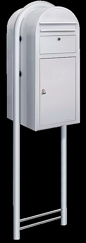 Brief- und Paketkasten BOBI CARGO zum Einbetonieren, in RAL 9016 verkehrsweiß