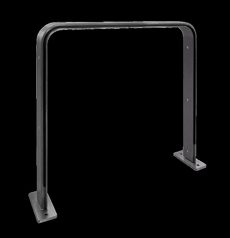 Anlehnbügel TAMPA PROTECT zum Aufdübeln, in RAL 7016 anthrazitgrau