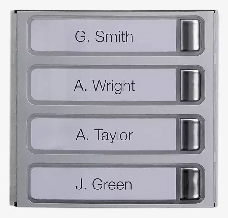 Modulare Außenstation LAURIS, mit 4 Klingeltastern, inklusive Abdeckung