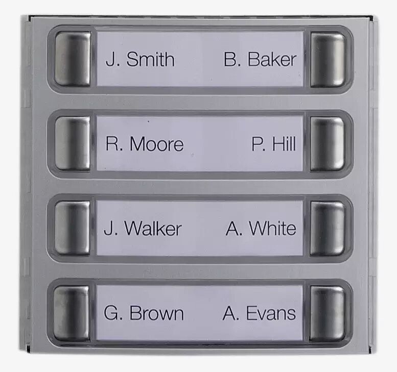 Modulare Außenstation LAURIS, mit 8 Klingeltastern, inklusive Abdeckung