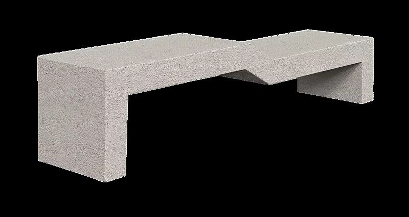 Sitzbank VENEZIA BABY aus rekonstituiertem Marmor, Sitzfläche gestockt, in weiß carrara