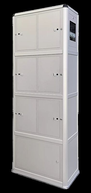 E-Bike-Ladestellenschrank AMARO mit 6 kleinen Ladefächern, PIN-Code-Autorisierung