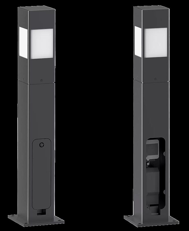 Pollerleuchte ASCO in RAL 7016 anthrazitgrau