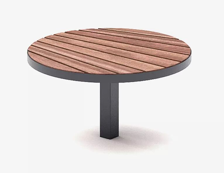 Sitz LAGO mit Jatobaholzbelattung, Stahlteile in RAL 7016 anthrazitgrau