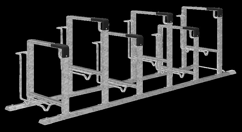 Fahrradparker KONTUR einseitig, 6 Stellplätze