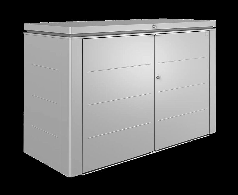 Fahrradbox HIGHBOARD, Modell 200, in silber-metallic