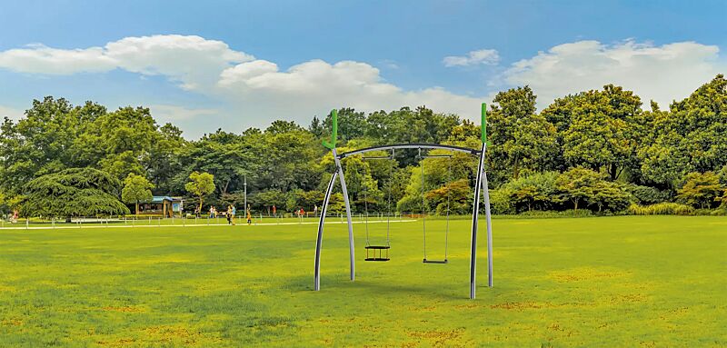 Doppelschaukel SPRIET SCHWING mit Kleinkind-Sicherheitssitz und Standard-Sicherheitsschaukelsitz