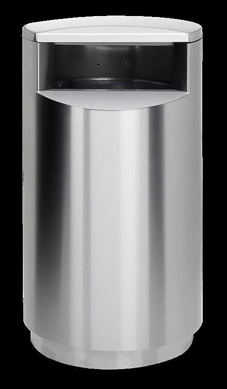 Standbehälter FINBIN CITY aus Edelstahl, 51 Liter, ohne Ascher, zum Aufdübeln mittels Edelstahlsockel