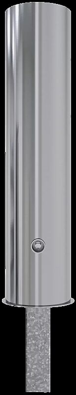 Rammschutzpoller BARGES, herausnehmbar, mit Dreikantschloss, Ø 204 mm, Höhe 1400 mm