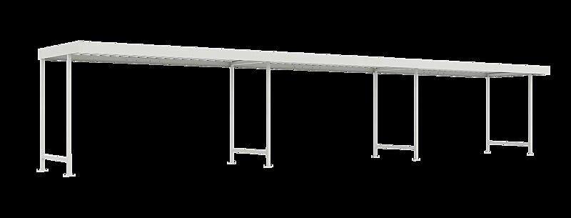 Fahrradüberdachung ARIES, Dachbreite x Dachtiefe 12990 mm x 2200 mm, einseitig, ohne Rück- und Seitenwände, Stahlkonstruktion in RAL 9002 grauweiß