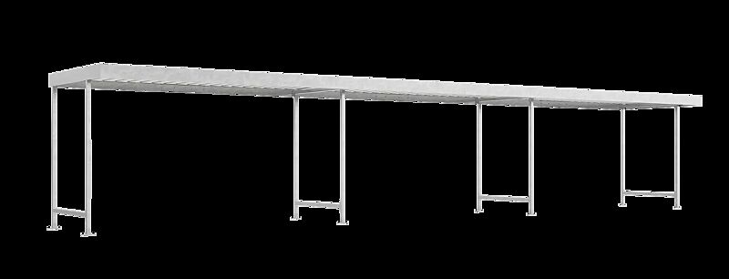 Fahrradüberdachung ARIES, Dachbreite x Dachtiefe 12990 mm x 2200 mm, einseitig, ohne Rück- und Seitenwände, Stahlkonstruktion feuerverzinkt