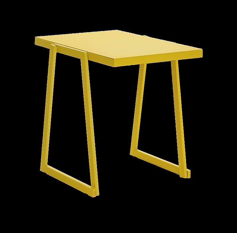 Tisch CORTINA, rechteckig, Breite 600 mm, zum freien Aufstellen, in RAL 1004 goldgelb