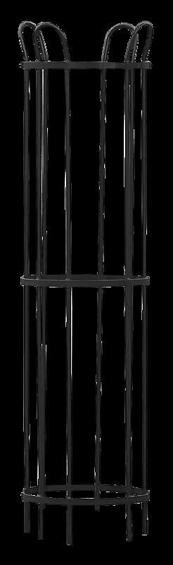 Baumschutzgitter TULIP, 1870 x 555 mm, in RAL 9005 tiefschwarz