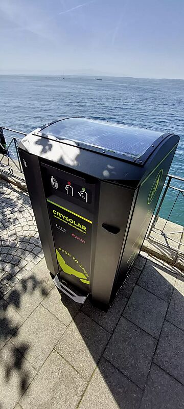 Abfallbehälter CITYSOLAR 240 ohne Ascher