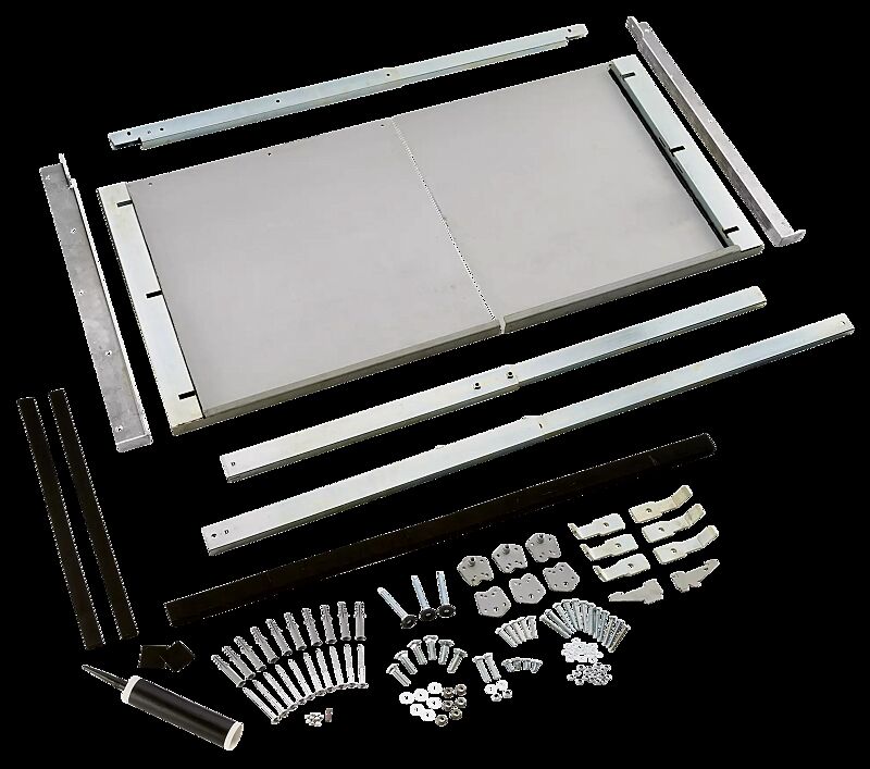 Hochwassersperre BRENAT, Anlieferung zerlegt