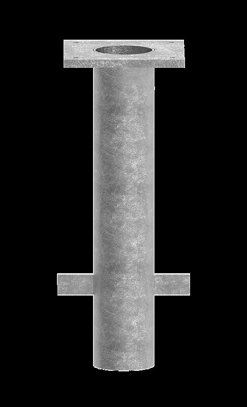 Eingrabstück aus Stahl, Länge 400 mm, inkl. Schrauben,  feuerverzinkt