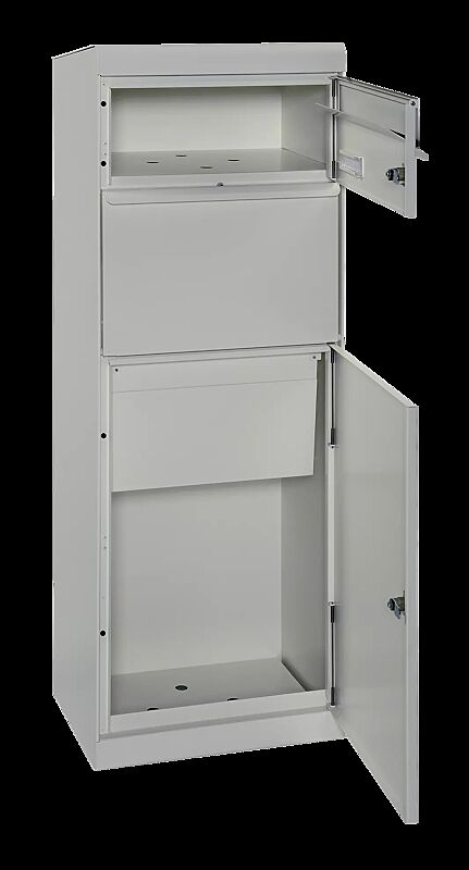 Brief- und Paketkasten VATAN in weißaluminium semimatt