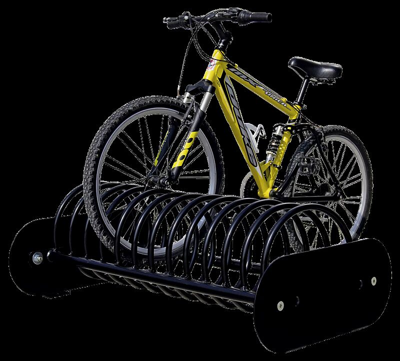 Fahrradständer MEMPHIS ohne Betonsockel, 4 Stellplätze, in RAL 9005 tiefschwarz