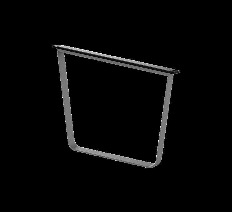 Anlehnbügel IGLAU, Breite 900 mm, in RAL 9007 graualuminium