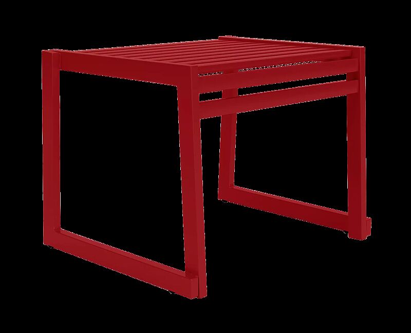 Sitz CORTINA ohne Rückenlehne, zum freien Aufstellen, in RAL 3000 feuerrot