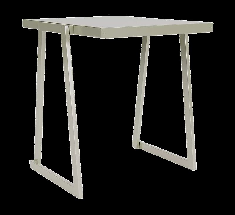 Tisch CORTINA, rechteckig, Breite 600 mm, zum freien Aufstellen, in RAL 7032 kieselgrau