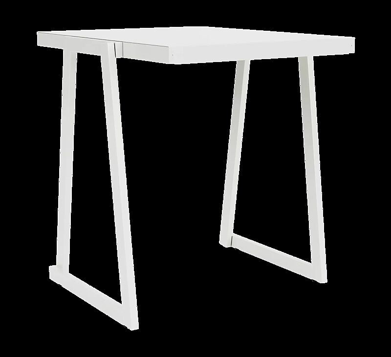 Tisch CORTINA, rechteckig, Breite 600 mm, zum freien Aufstellen, in RAL 9003 signalweiß