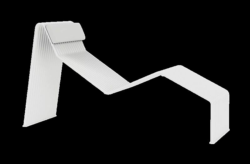 Liegebank ANZIO, in RAL 9003 signalweiß, Kissen auf Anfrage