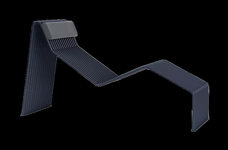 Liegebank ANZIO, in eisenglimmergrau, Kissen auf Anfrage