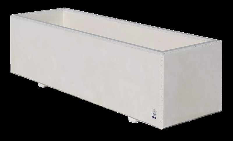 Pflanzbehälter ANDROMEDA, rechteckig, Beton mit Acrylbeschichtung in hellgrau - 7